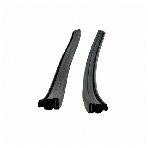 Rear Roll-Up Seals for 2-Door Hardtops and Convertibles. For leading edge of rear roll-up quarter wi